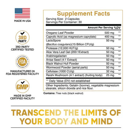 CándidaCleanse™ (60 capsulas) - Estomago Ligero